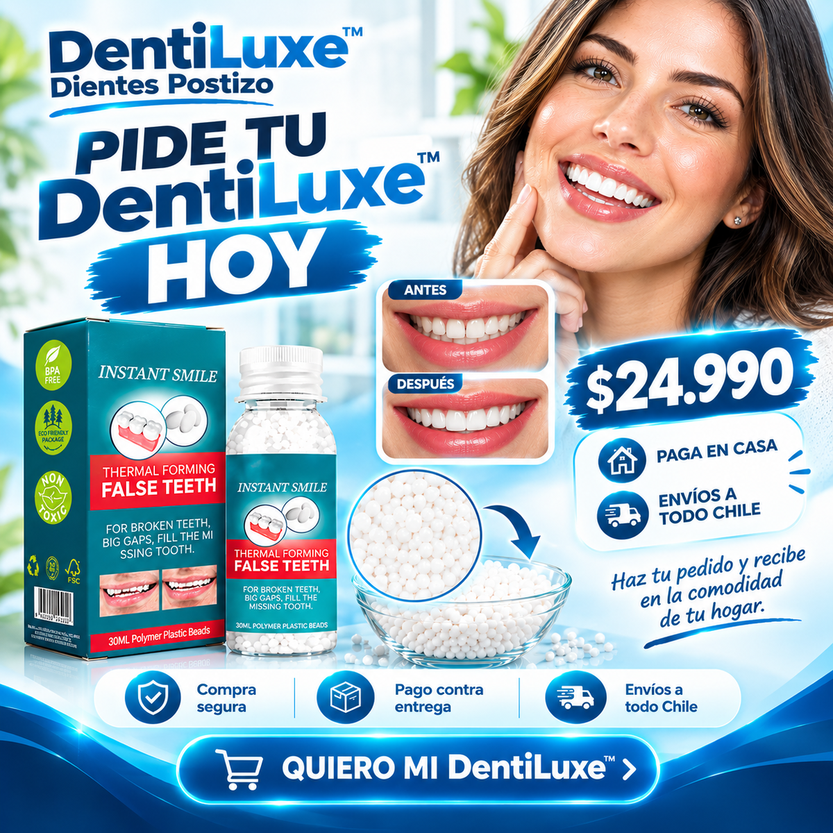 DentiLuxe™ Dientes Postizos Temporales