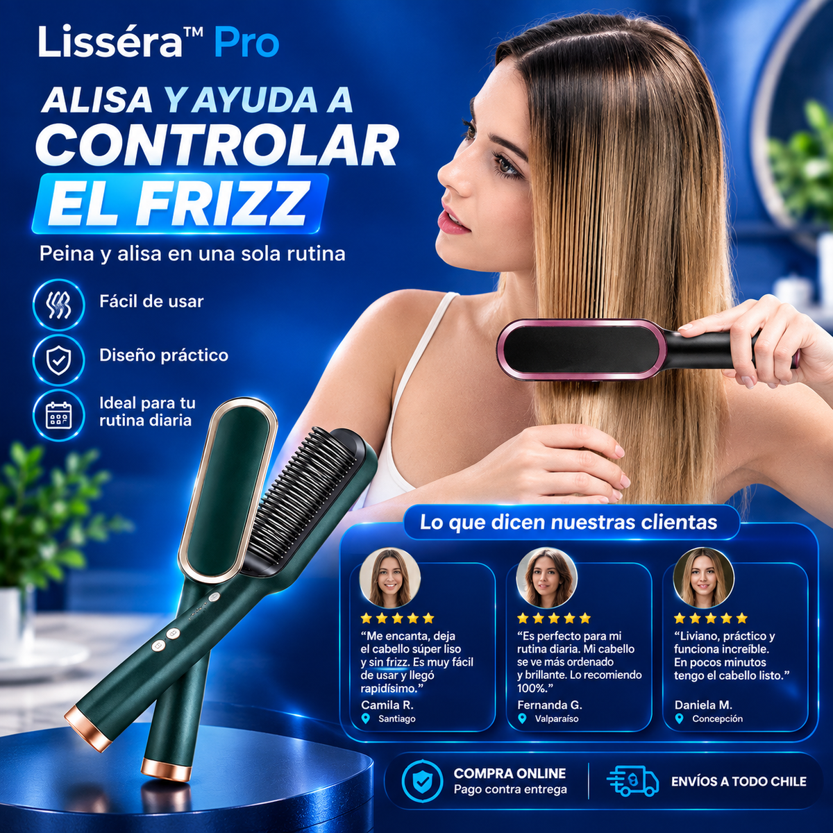 Lisséra™ Pro - Cepillo Alisador anti frizz