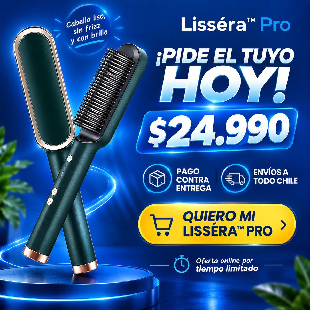 Lisséra™ Pro - Cepillo Alisador anti frizz