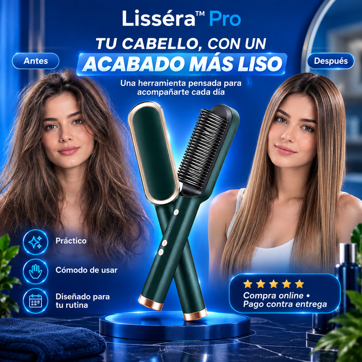 Lisséra™ Pro - Cepillo Alisador anti frizz
