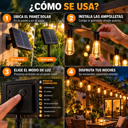 LUMIRA™ Guirnalda Solar 10M 10 Ampolletas
